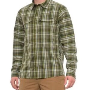 Sitka Gear Men’s Globe Trotter Green Plaid LS Shirt. Lightweight, Hunting. M